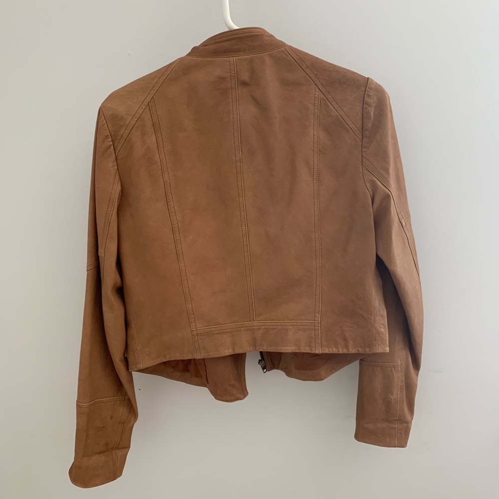 Cognac theory leather jacket - Picture 3 of 5